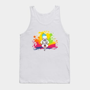 DJ Colorful Happy Baby Anime Comic Style Tank Top